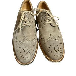 1901 Leather Wingtip Oxford Dress Shoes Gray Size 8.5